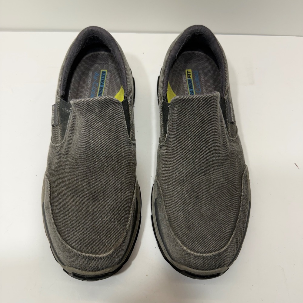 Skechers Relaxed Fit Mens 13 Extra Wide Gray Slip On Steady Grip SN 204387WW